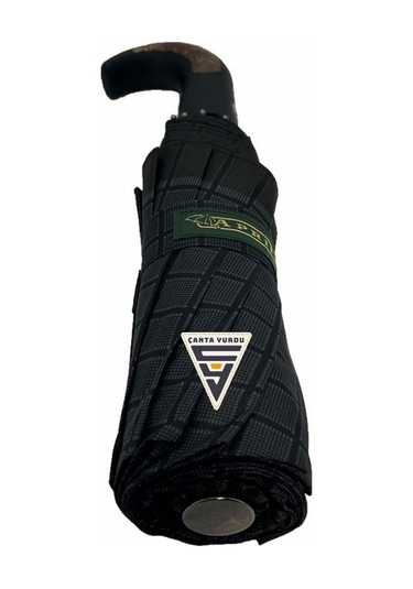 April A-226g A4 Baston Sap 10 Telli Tam Otomatik Şemsiye Siyah