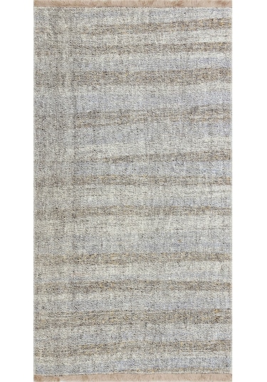Bej Rengi El Dokuma Çaput Pala Yün Kilim