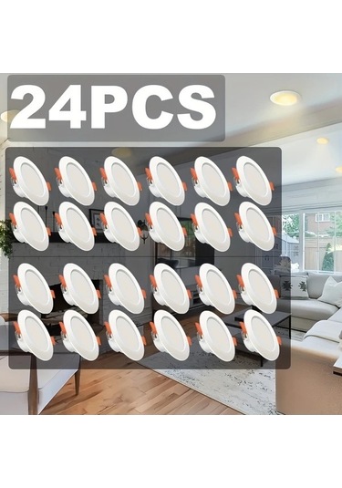 Fastbuy Görünmez 6w Ahşap Tavan Lambası, 2 Adet, Oturma-yatak-duş Odası İçin Ahşap