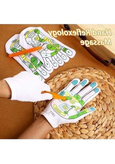 Tysm Renkli Akupresür Eldiven & Çorap Seti, Masaj Aletleri, Çok Renkli Refleksoloji Eldivenleri Çok Renkli