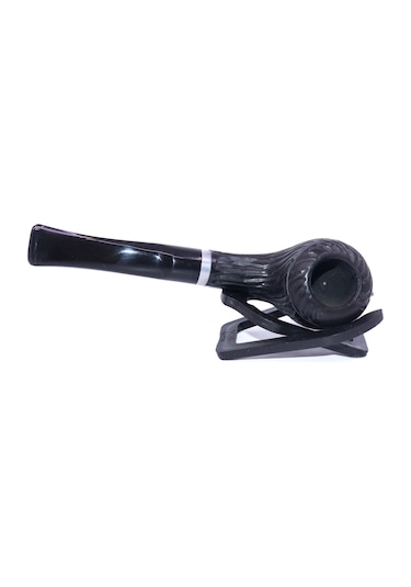 Pipsan Pipo Gravür İşlemeli Half Bent - Siyah