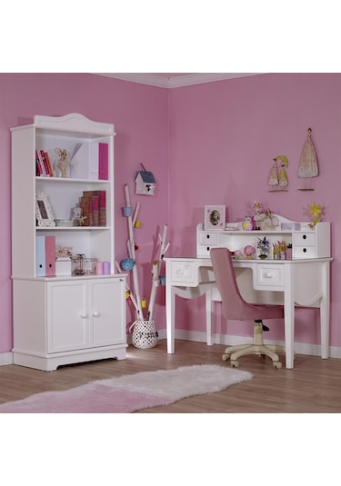 Meltem Kids Classy Beyaz Genç Odası Kitaplık