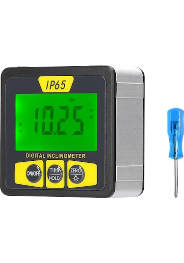 Maiyame Ip65 Su Geçirmez Dijital Eğim Ölçer, Manyetik Tabanlı, Lcd Ekranlı, 360 Ölçüm, Ahşap İşleri Ve İnşaat İçin