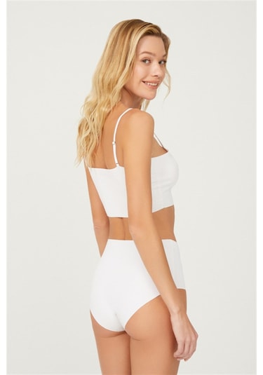 Yüksek Bel Basic Lazer Kesim Bikini Külot 3'lü Paket - 3 Çok Renkli