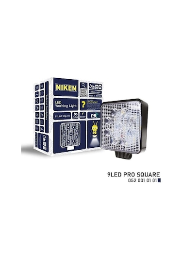 Niken Çalışma Lambası 9 Ledli Kare 22-27 W 1 Adet
