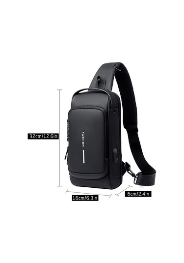 Maiyame "erkek Bisiklet Çantası - Usb Şarj Portlu, Kilitli Fermuarlı, Çok Amaçlı Sırt Çantası" Siyah - Kahverengi