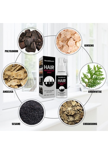 Hızlı Saç Büyüme Spreyi Restorasyon Siyah Saç Anti Saç Dökülmesi Gri Saç Tedavi Serumu Beyaz Saç Onarım Saç Büyüme Ürünleri