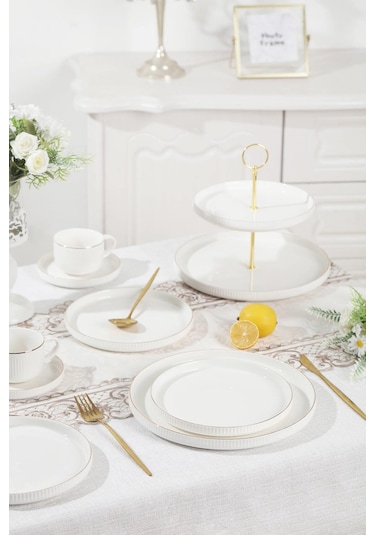 Acar Sierra 6 Kişilik 20 Parça Brunch Seti - Gold
