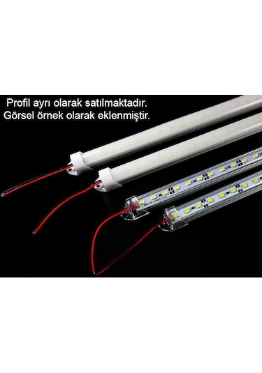 12 Volt Bantlı 5730 Ledli Led Bar Alüminyum Çubuk Led 72 Ledli