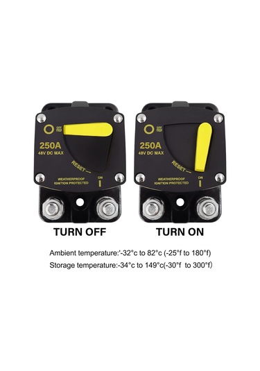 50a 60a 80a 100a 150a 200a 250a 300a Amp Devre Kesici Sigorta Sıfırlama 12-48v Dc Araba Ses Amplifikatör Kesici Renk: 150a