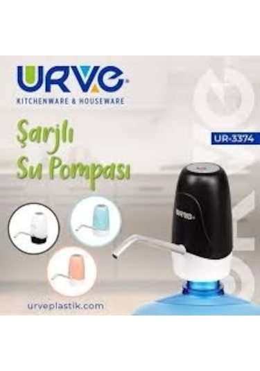 Şarjlı Damacana Pompası Siyah
