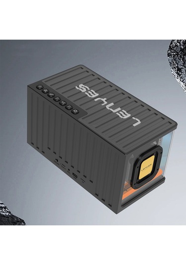 Lenyes S839 Rgb Işıklı Taşınabilir Tws Bluetooth Hoparlör V5.2 Siyah