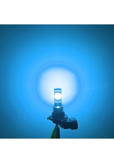 Vkemall H7 Oto Led Ampulü Buz Mavisi Çift Set, Parlak Işık Performansı Buz Mavisi Işık