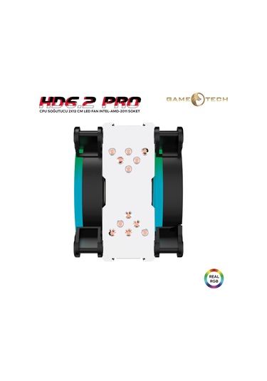 Gametech Hd6.2 Rgb 6 Bakır Boru Kule Tipi Amd Intel İşlemci Fanı