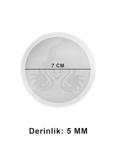 Tahtakale Toptancı Epoksi Kuğu Desenli Magnet Kalıbı 7 Cm