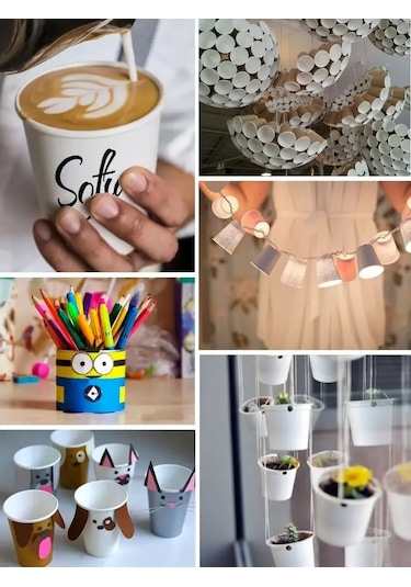 Ecopakplast Kahve Ve Çay İçin Tek Kullanımlık Kağıt Bardaklar 250 Ml 100 Adet 149508981 Bej