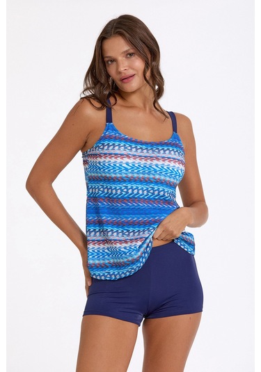Kocabey Argento 0063-3017 Kadın Şortlu Tankini Mavi