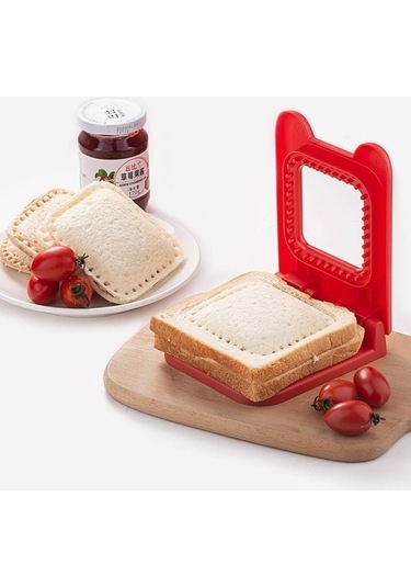 Ulzyvf Cbtx Kare Sandviç Kesici Kalıbı - Kırmızı Renk Şekil Kesici Kırmızı