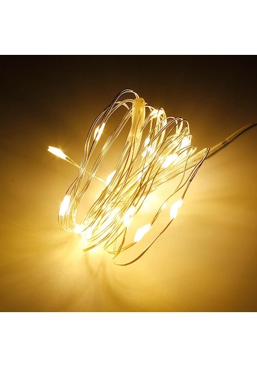 Sıcak Beyaz 1m 2m 3m 5m Led Dize İşıklar Gümüş Tel Peri 10-50 Leds Çelenk Ev Noel Ağacı Düğün Parti Dekorasyon 1m 10leds Diğer