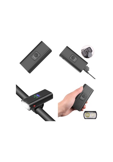 Soulader Usb Şarjlı Bisiklet Farı Ve Arka Kırmızı Led Işık Seti, Gece Sürüşleri İçin Güvenli Aydınlatma Siyah