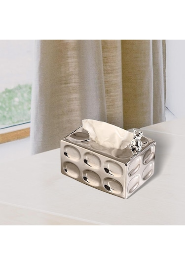 Suntek Mutfak Otel Ofis Argent Için Seramik Mendil Tutucu