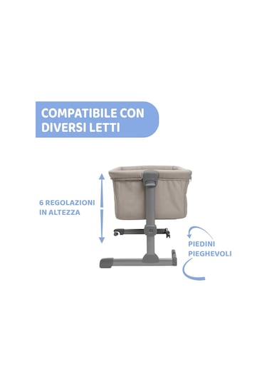 Next2me Essential Crib - Dune Relux Bej