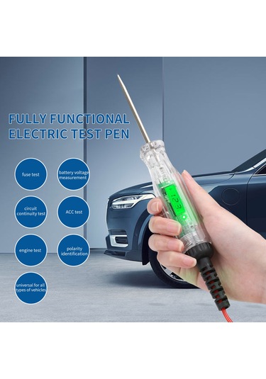 Samdoo Lcd Gösterge Işıklı 3-120v Otomotiv Devre Test Cihazı, Taşınabilir Elektrik Test Kalemi