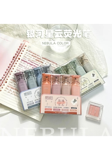 İncil Çalışma Notları İçin Sevimli Renkler Glitter Vurgulayıcı Kalem Bling Vintage-rosette Nebu Vintage-rosette Nebu Çok Renkli