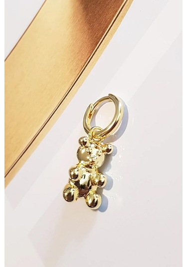 Tekli İthal Baby Jelibon Gold Gümüş Küpe-8127