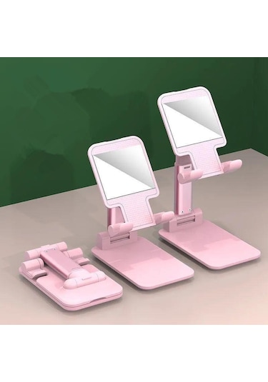 Teleskopik Uzayıp Kısalan Model Masaüstü Telefon Tutucu Aynalı