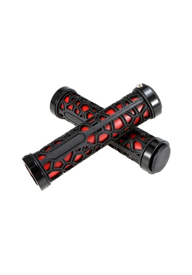 Bisiklet Gidon Tutacakları Kaymaz Kauçuk Gidon Ucu Tutacakları Kırmızı