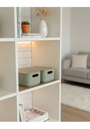 Okyanus Home Linea Smart Box Yeşil 2,4 Lt 2 Adet Kapaklı Çok Amaçlı Saklama Kutusu Yeşil