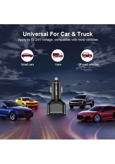 Uslıon Max 30W Çift Usb ve Pd Araç Şarj Cihazı