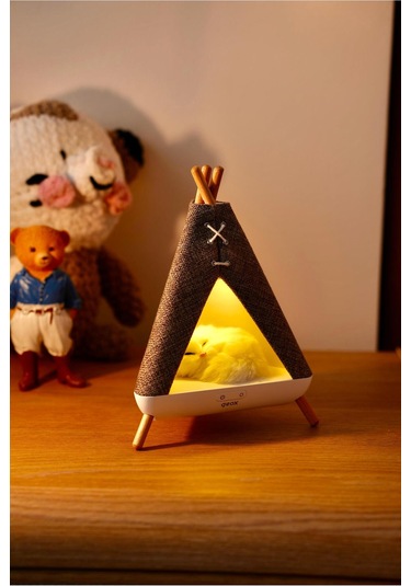 Tent Shape Kedili Masa Lambası, Gece Lambası, Abajur