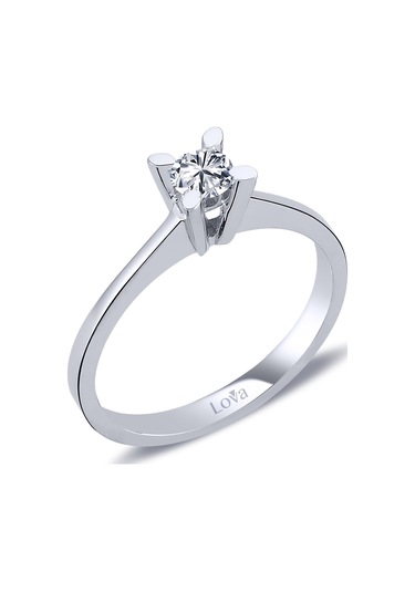 Lova E Renk 0,23 Karat Pırlanta Tektaş Yüzük - 1010131