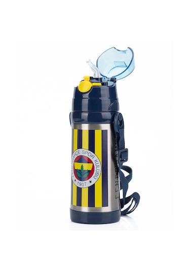 Fenerbahçe Efsane Çubuklu Çelik Matara Sarı - Lacivert
