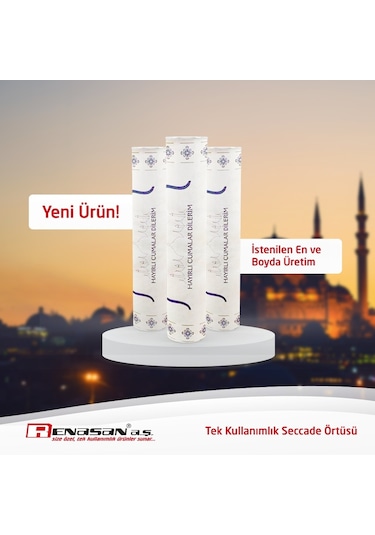 Renasan Tek Kullanımlık Seccade Örtüsü 50 x 120 CM 80 Yaprak 1 Rulo