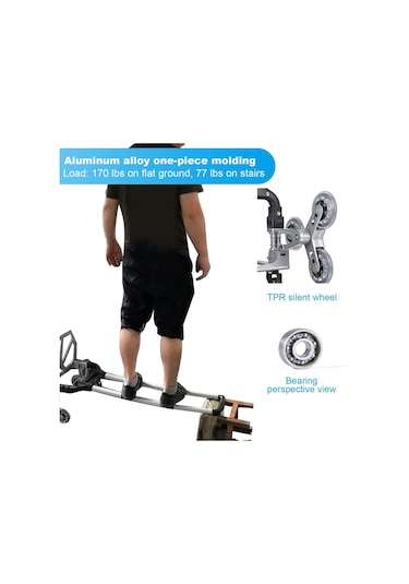 Pro Seri 6 Tekerli 80kg Kapasiteli Merdiven Çıkabilen Katlanır Taşıma Arabası Koli Yük Paket Aracı