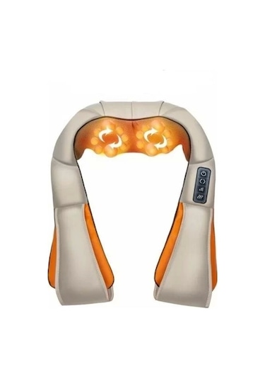 Ovmalı Isıtmalı Boyun Bel Omuz Sırt Masaj Aleti Cihazı ve Masaj Çok Renkli