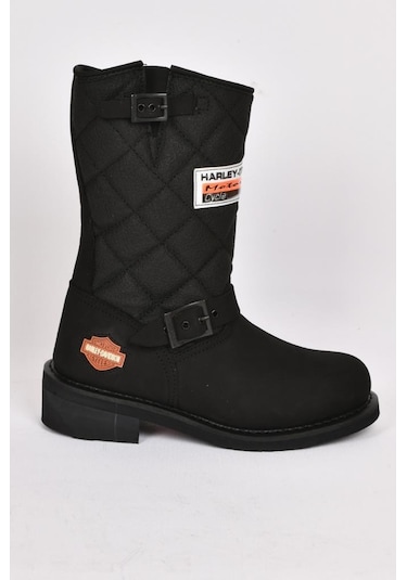 Harley Davidson Laconıa 025G100071 Kadın Nubuk Bot Siyah