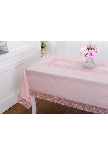 Finezza Gilda Lüx Dantelli Simli Kumaş Pudra Masa Örtüsü  160x220 cm -1467