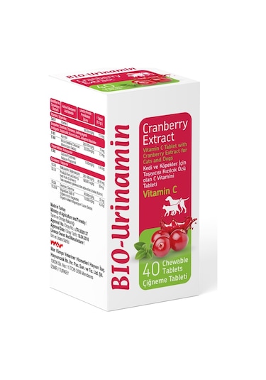 Bio Petactive Bio-urinamin Kedi Ve Köpekler İçin İdrar Yolu Sağlığı 40 Tablet 12 G