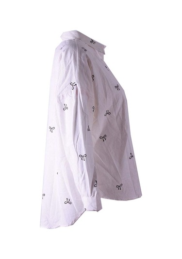 Trender Beyaz Kadın Gömlek 71595 Beyaz