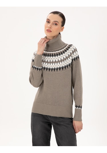 Pierre Cardin Kadın Vizon Kazak /triko 50291034-vr052 Vizon