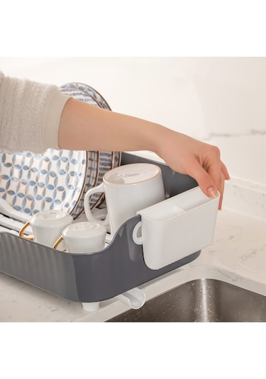 Porsima Akl-060 Gri Lüks Tabaklık Bulaşıklık Su Akıtma Kanallı Gri