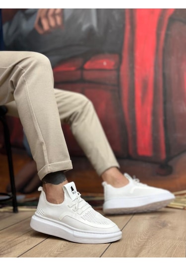 Ba0375 Özel Örme Triko Tarz Beyaz Taban Spor Ayakkabı