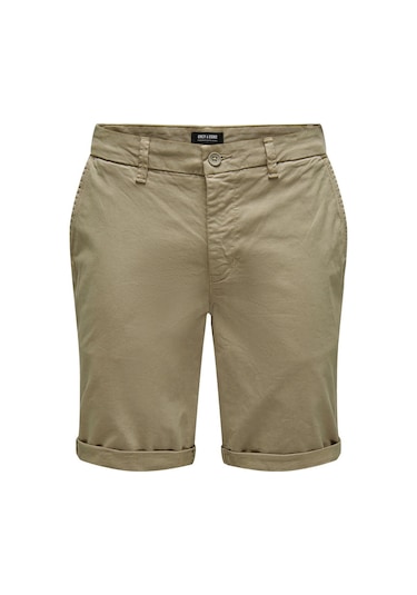 Only & Sons Onspeter Reg Twill 4481 Shorts Noos Erkek Şort-26440 - S Açık Kahverengi