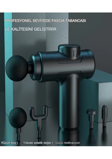 Hams104 Kablosuz Masaj Tabancası 6 Modlu Lcd Masaj Tabancası A Siyah