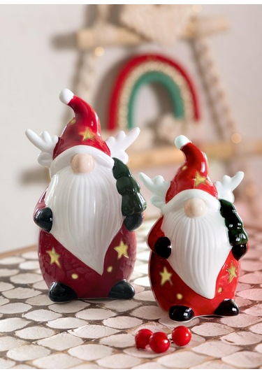 The Mia Dekoratif Yılbaşı Süsü Led Işıklı Cüce 10x8x17 Cm 1 Adet