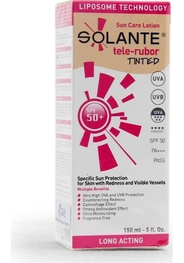 Solante Tele-Rubor Tinted Güneş Losyonu SPF50+ 150 ML
